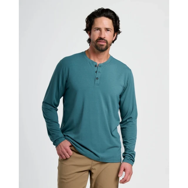 Men's Bamboo Flex Long Sleeve Henley - Image 6