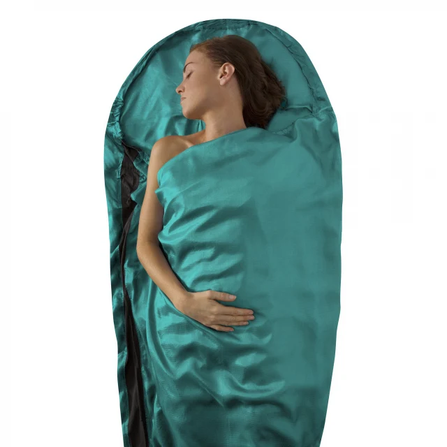 Premium Silk Travel Liner - Mummy with Hood - Image 3