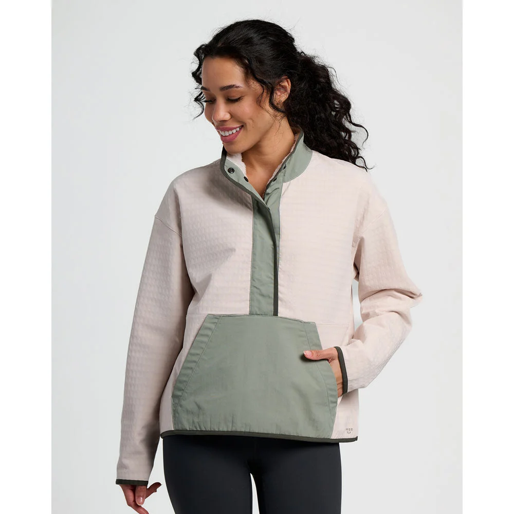 Women's Gridback Fleece Snap Pullover - Image 4
