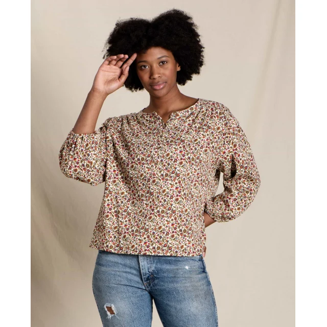 Women's Manzana Long Sleeve Peasant Top - Image 3